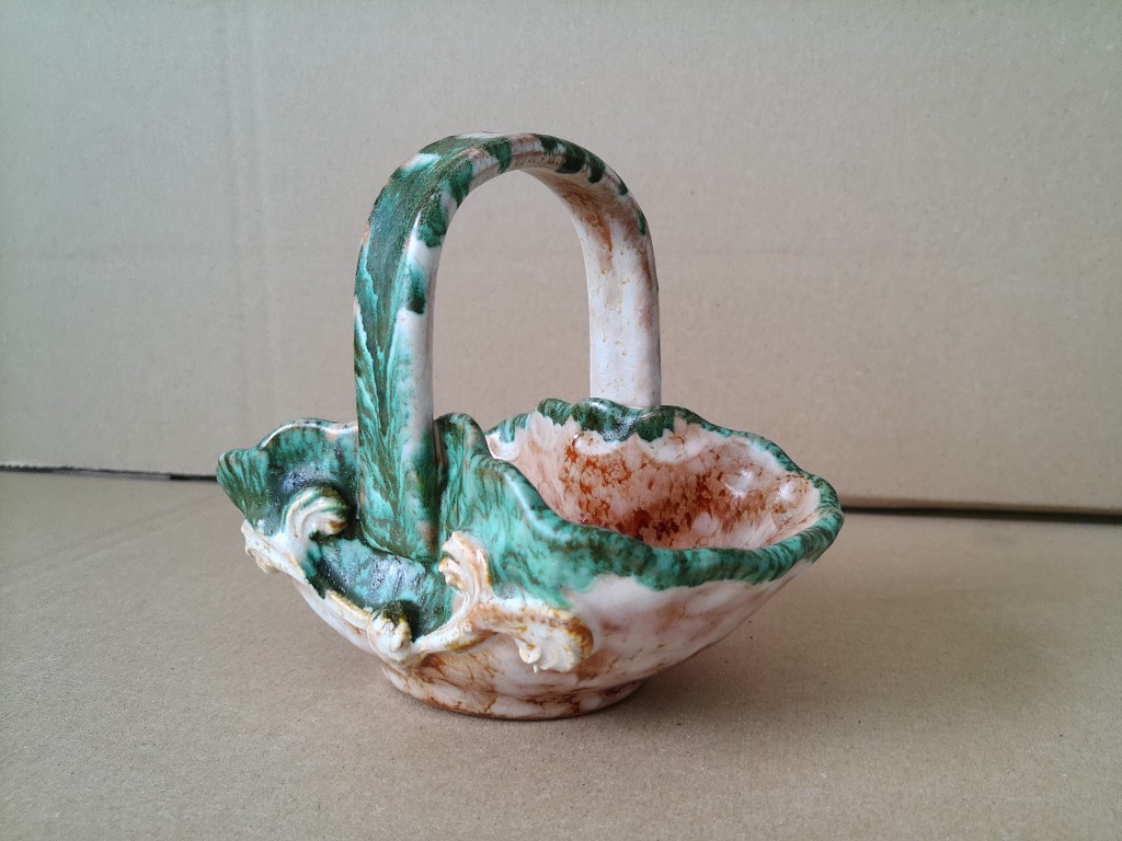 Vintage aardewerk mandje schaaltje 12cm - Afbeelding 10