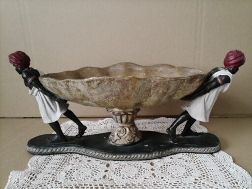 Vintage fruitschaal centerpiece Blackamoor Italy