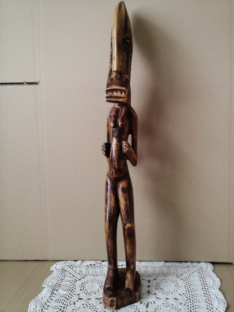 Houten vruchtbaarheidsbeeld 56cm Senufo Ivoorkust ? - Afbeelding 4