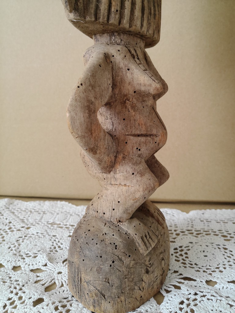 Houten vruchtbaarheidsbeeld 77cm Igbo ofo-beeld Nigeria ? - Afbeelding 9
