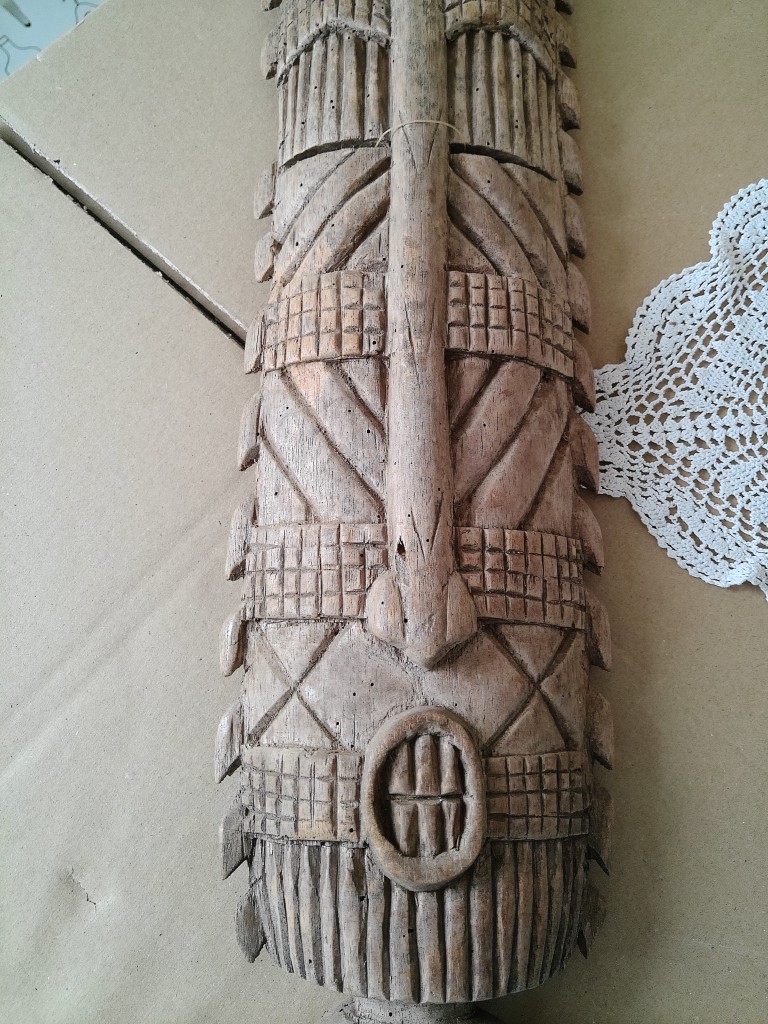 Houten vruchtbaarheidsbeeld 77cm Igbo ofo-beeld Nigeria ? - Afbeelding 24