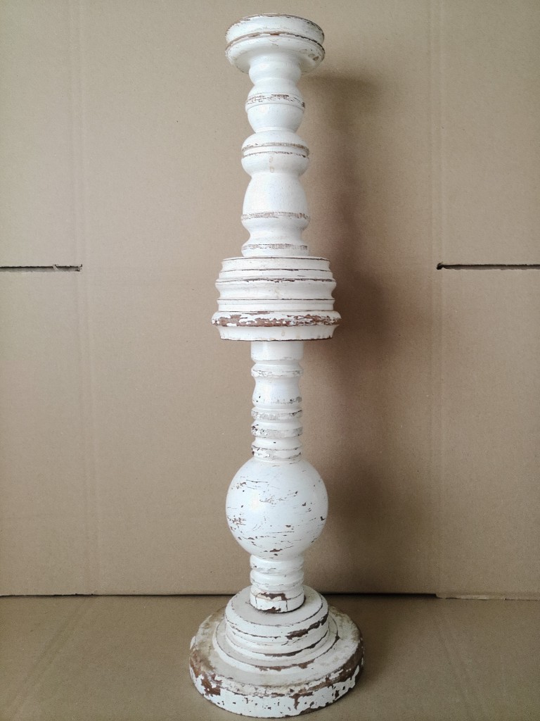 Vintage houten kandelaar 65cm