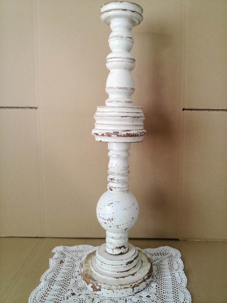 Vintage houten kandelaar 65cm Opknapper - Afbeelding 26