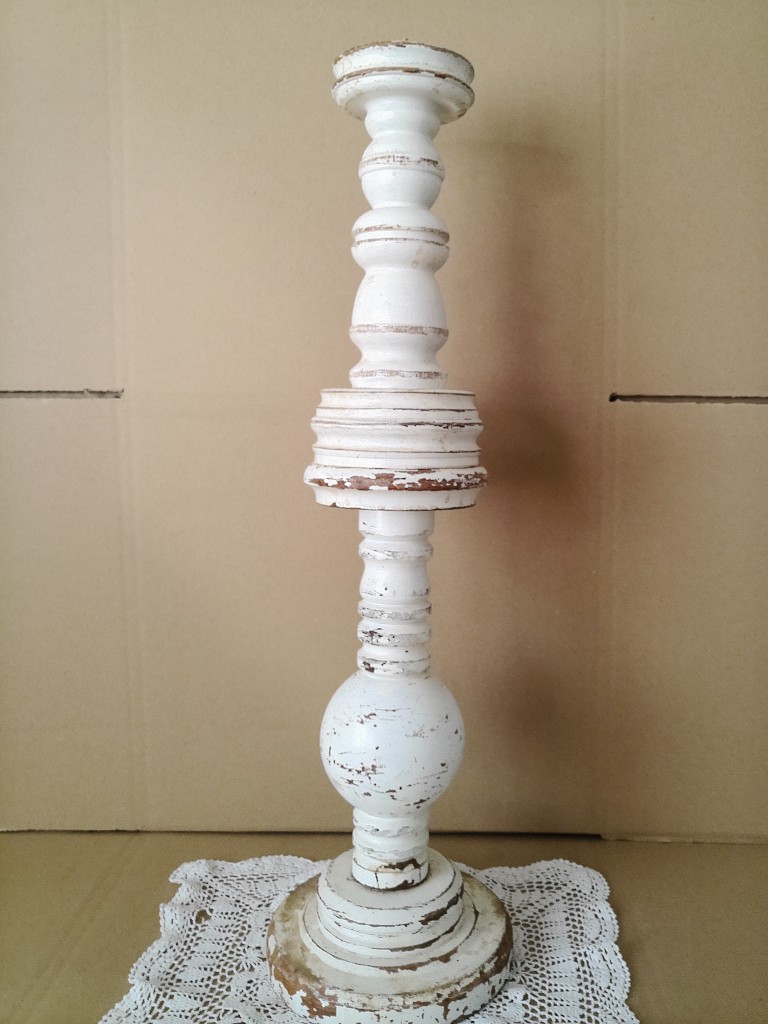 Vintage houten kandelaar 65cm Opknapper - Afbeelding 27