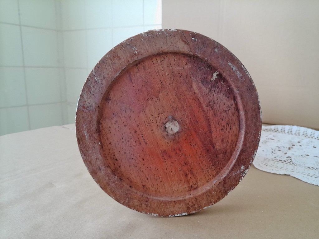 Vintage houten kandelaar 65cm Opknapper - Afbeelding 28