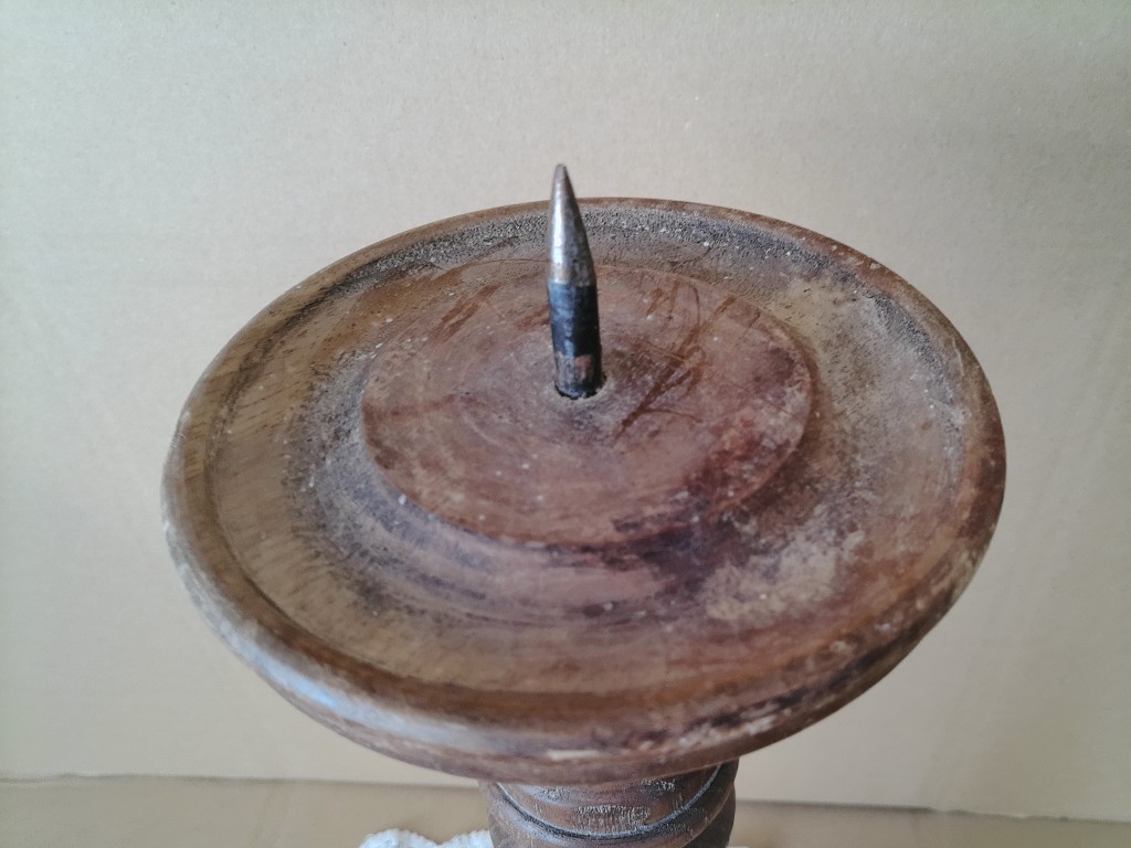 Vintage houten kandelaar 51cm - Afbeelding 2