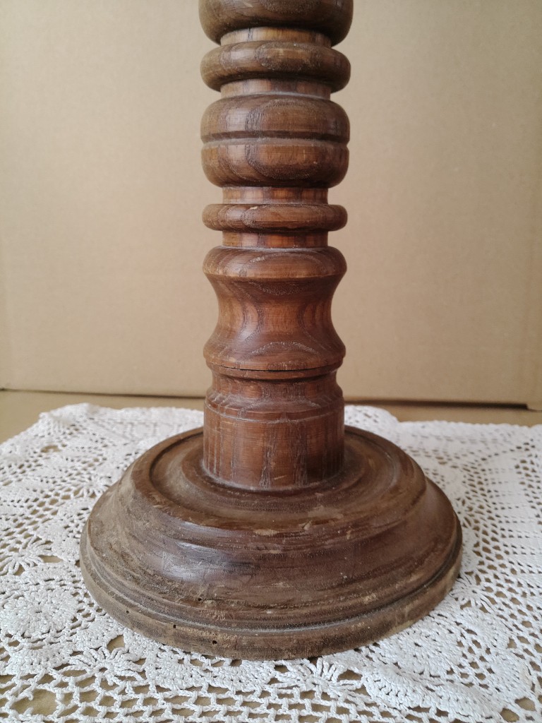 Vintage houten kandelaar 51cm - Afbeelding 4