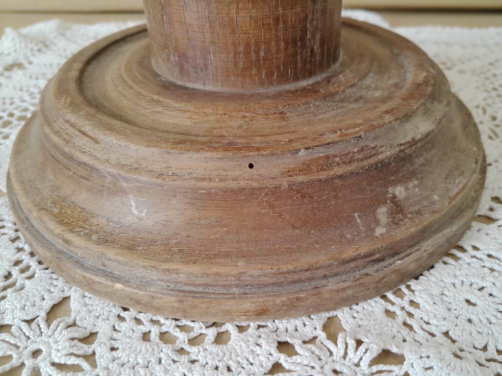 Vintage houten kandelaar 51cm - Afbeelding 9