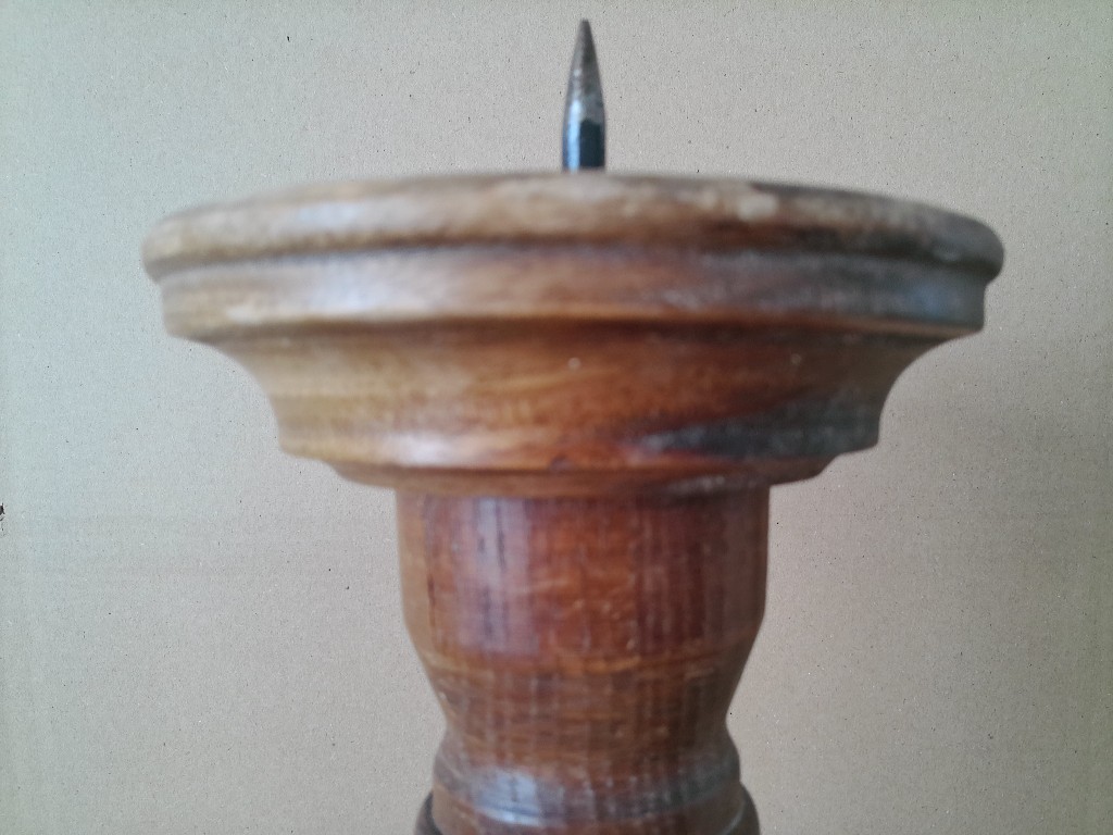 Vintage houten kandelaar 51cm - Afbeelding 10