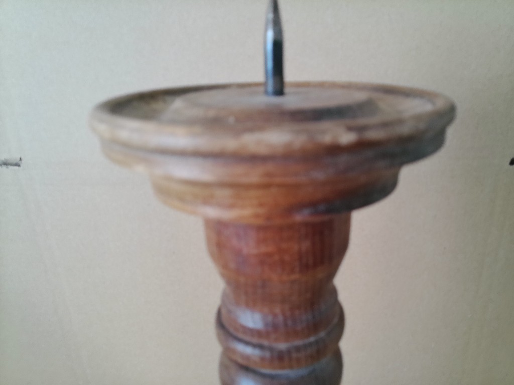 Vintage houten kandelaar 51cm - Afbeelding 11