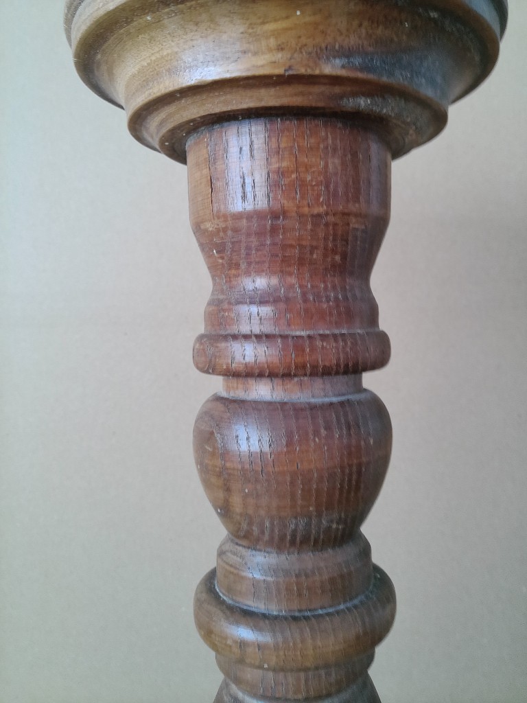 Vintage houten kandelaar 51cm - Afbeelding 12