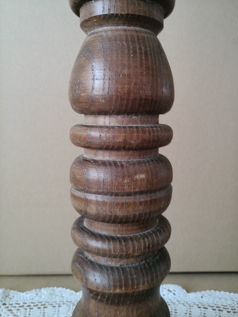 Vintage houten kandelaar 51cm - Afbeelding 13