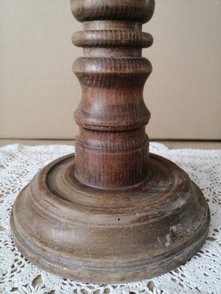 Vintage houten kandelaar 51cm - Afbeelding 14