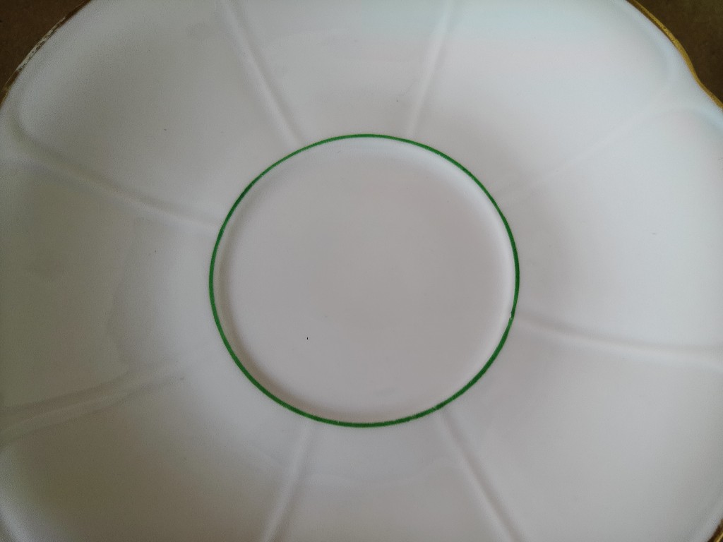 Vintage verguld porseleinen theeservies koffieservies Striegau - Afbeelding 17