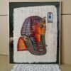 Vintage Egyptisch papyrus schilderij Toetanchamon 41x51cm