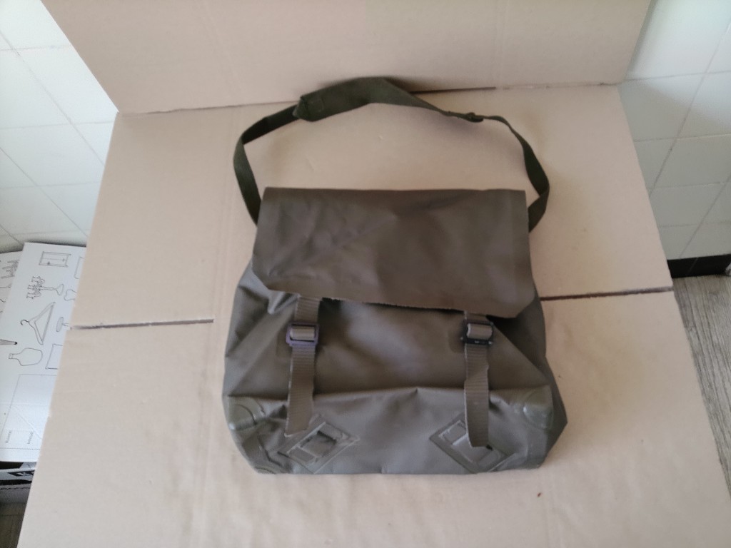 Vintage legertas rubberen schoudertas Landmacht - Afbeelding 12
