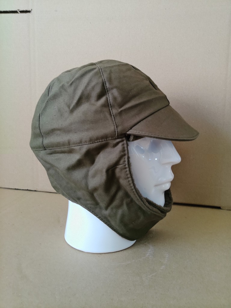 Vintage leger pet veldpet bontgevoerd Maat 59 Landmacht