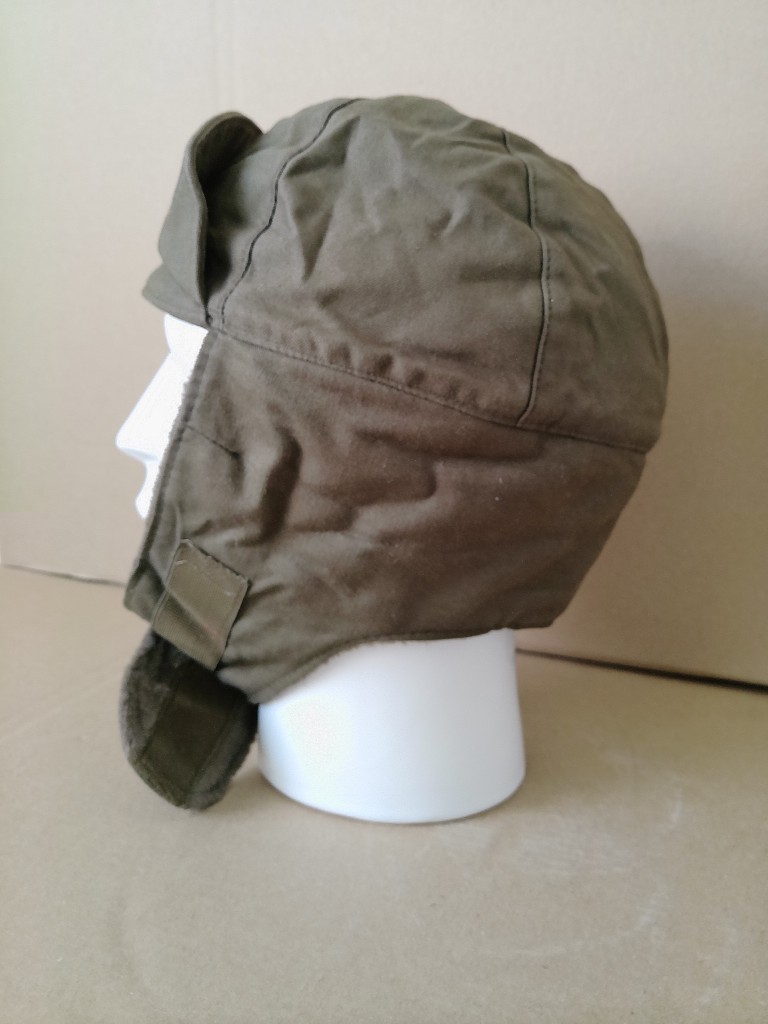 Vintage leger pet veldpet bontgevoerd Maat 59 Landmacht - Afbeelding 4