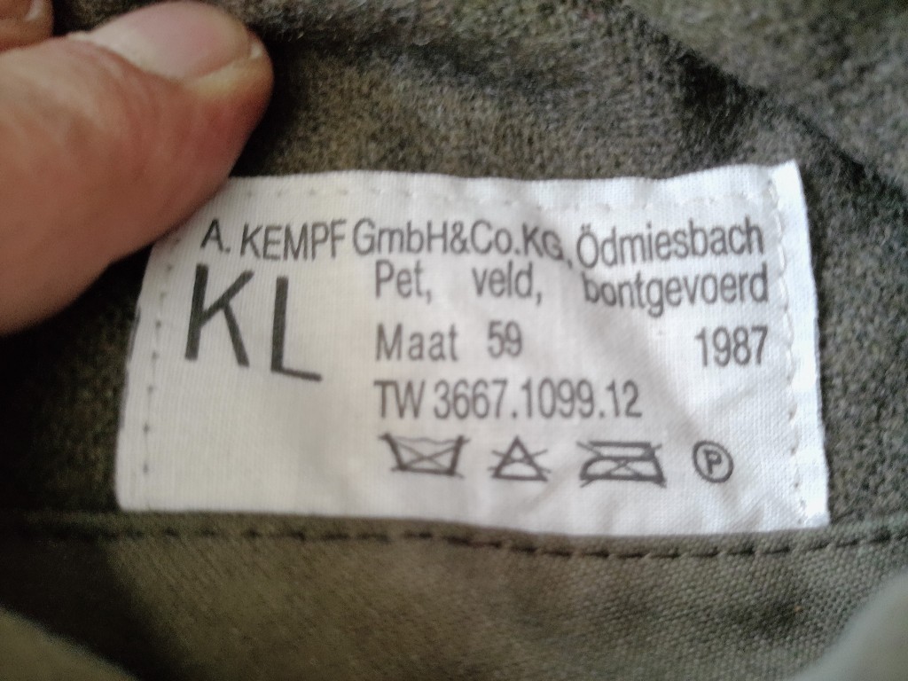 Vintage leger pet veldpet bontgevoerd Maat 59 Landmacht - Afbeelding 5