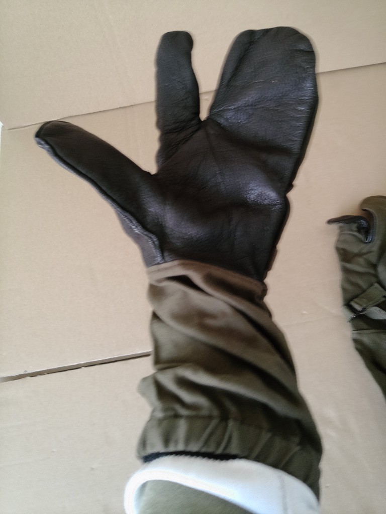 Vintage trigger finger gloves schiethandschoenen Maat 10 - Afbeelding 3