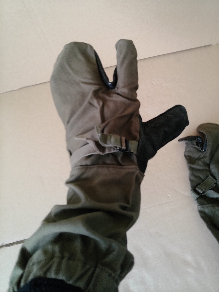 Vintage trigger finger gloves schiethandschoenen Maat 10 - Afbeelding 4
