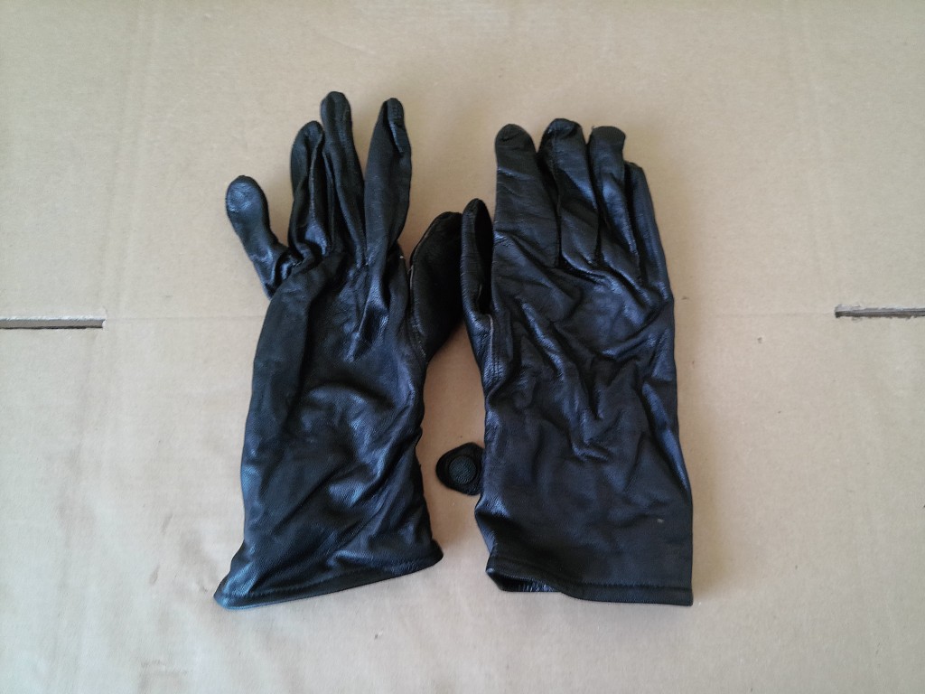 Vintage leren legerhandschoenen Maat 9 Landmacht - Afbeelding 2