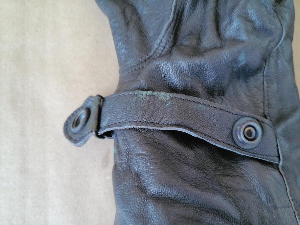 Vintage leren legerhandschoenen Maat 9 Landmacht - Afbeelding 3