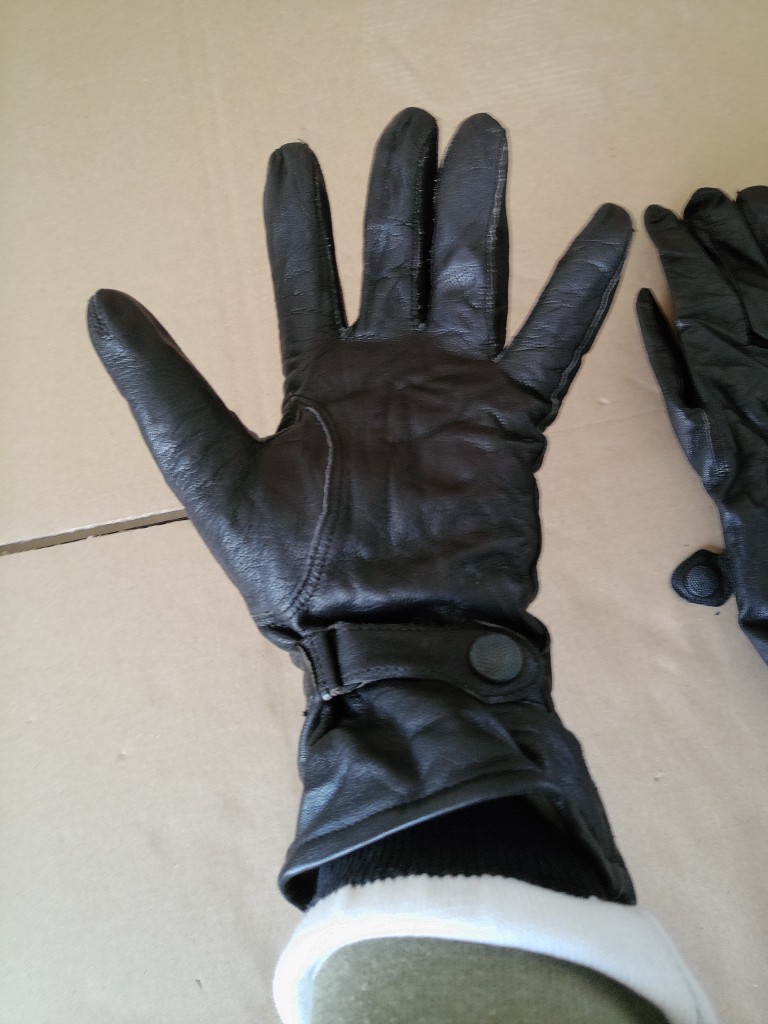 Vintage leren legerhandschoenen Maat 9 Landmacht - Afbeelding 4