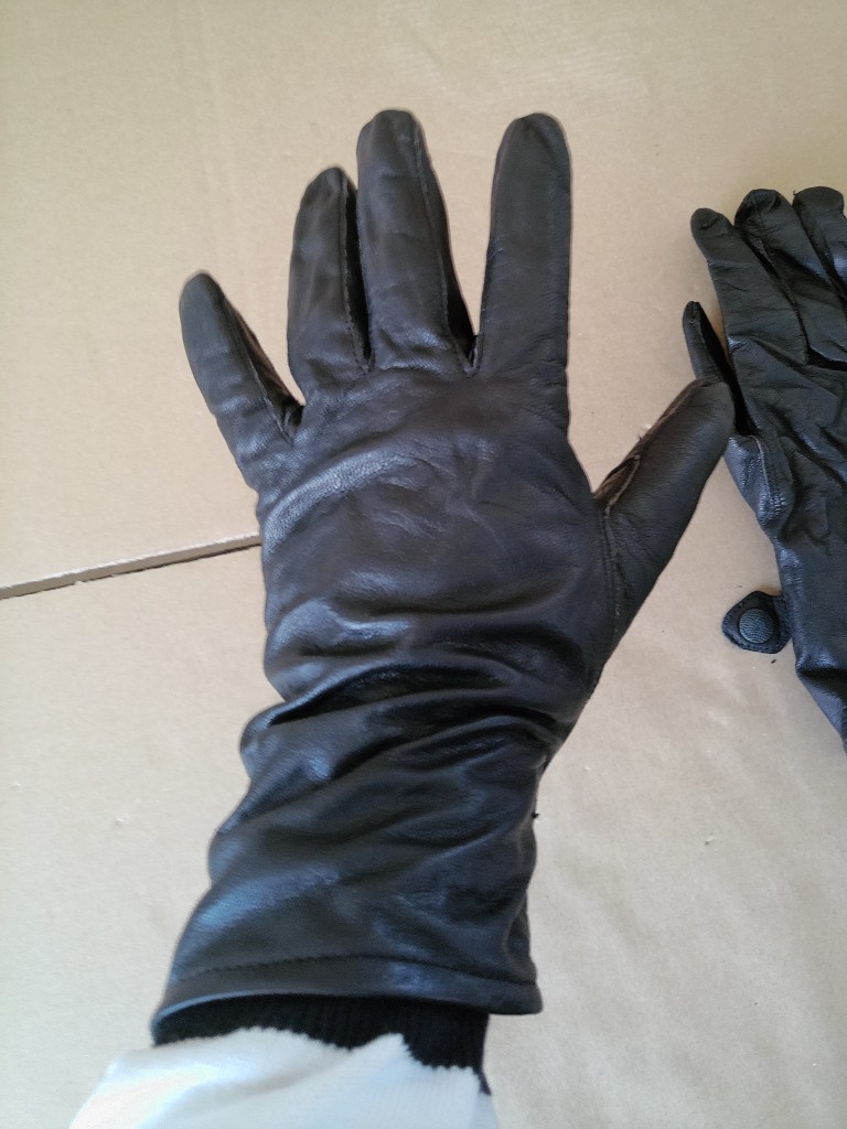 Vintage leren legerhandschoenen Maat 9 Landmacht - Afbeelding 5