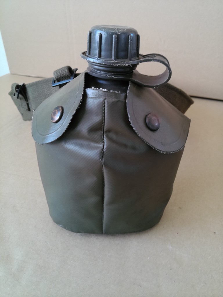 Vintage leger veldfles met koppelriem Landmacht - Afbeelding 3