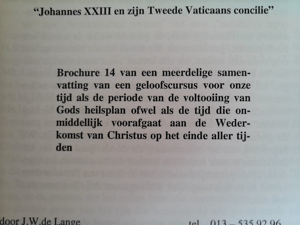 J. W. de Lange Geloofscursus Brochure 14 tot en met 16 - Afbeelding 10