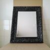 Zwarte facet geslepen spiegel 76x96cm barok stijl