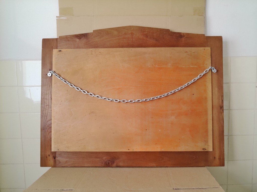 Antieke facet geslepen spiegel 99x76cm Amsterdamse school - Afbeelding 22