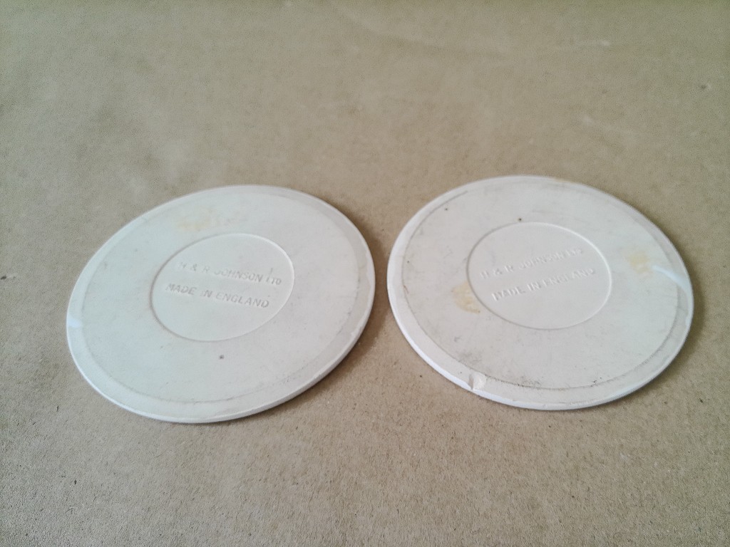 Set vintage tegeltjes Leve Papa en Leve Mama 9cm - Afbeelding 5