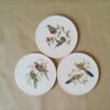 Set vintage tegeltjes met vogels 9cm H & R Johnson