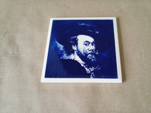 Alternative view of Vintage tegel Peter Paul Rubens zelfportret 11x11cm