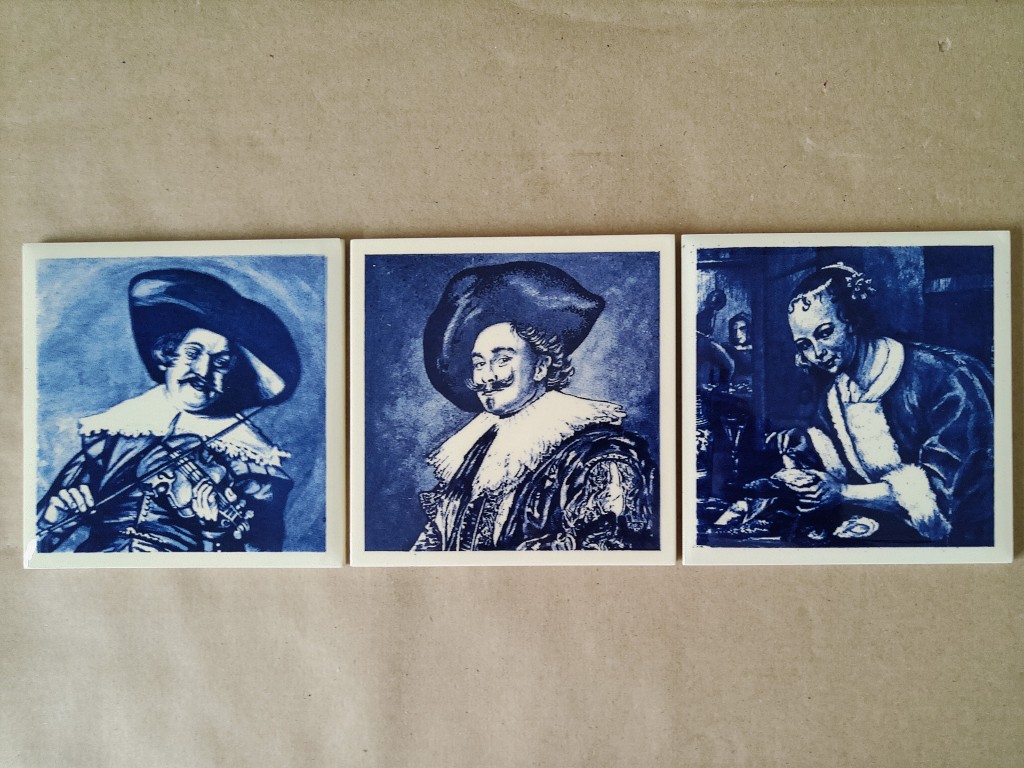 vintage delfts blauw tegel tegeltje Daniel van Aken door Frans Hals