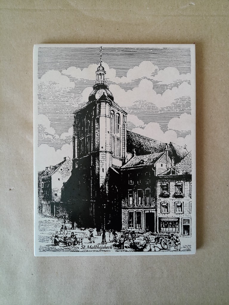 Vintage Sphinx tegel St. Matthijskerk Sint-Matthiaskerk Maastricht