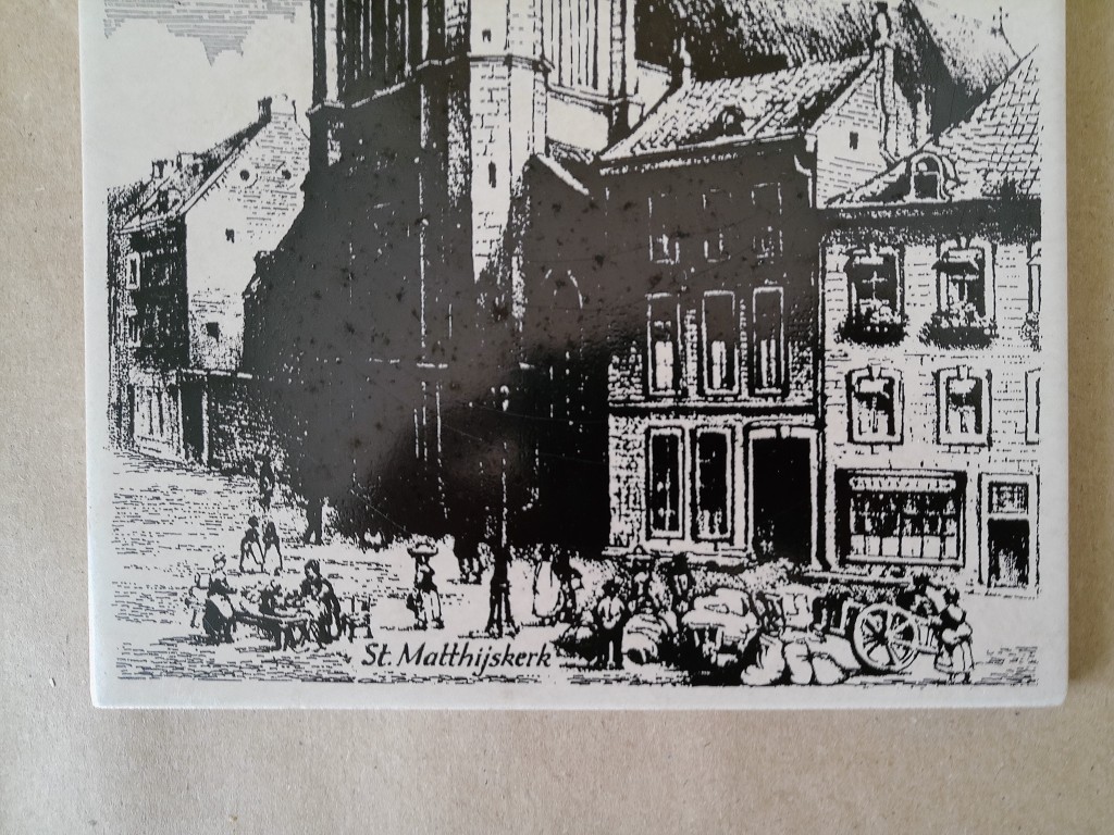 Vintage Sphinx tegel St. Matthijskerk Sint-Matthiaskerk Maastricht - Afbeelding 3