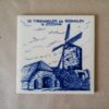 Vintage Delfts blauwe tegel De Torenmolen en Rosmolen te Zeddam