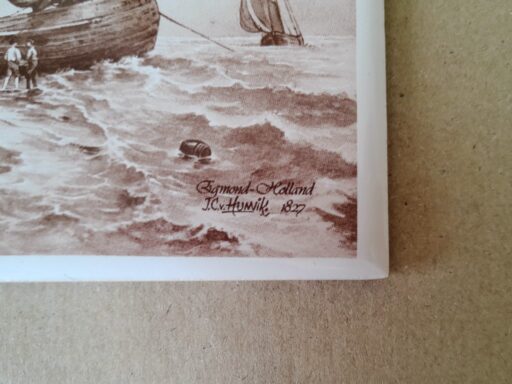 Alternative view of Vintage Mosa tegel Egmond Holland J.C. v. Hunnik 11x11cm