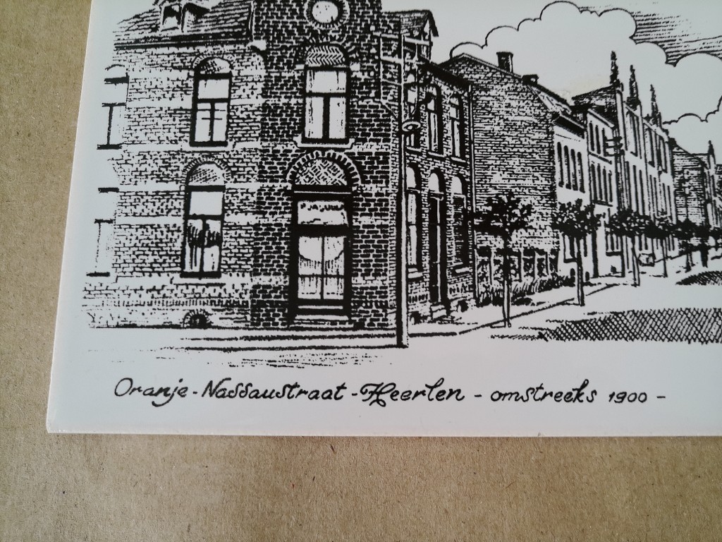 Vintage Mosa tegel Oranje-Nassaustraat Heerlen 20x10cm - Afbeelding 3