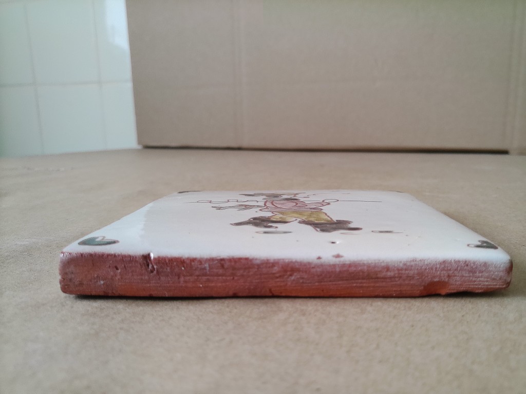 Vintage tegel met Hollandse visser 12x12cm - Afbeelding 4