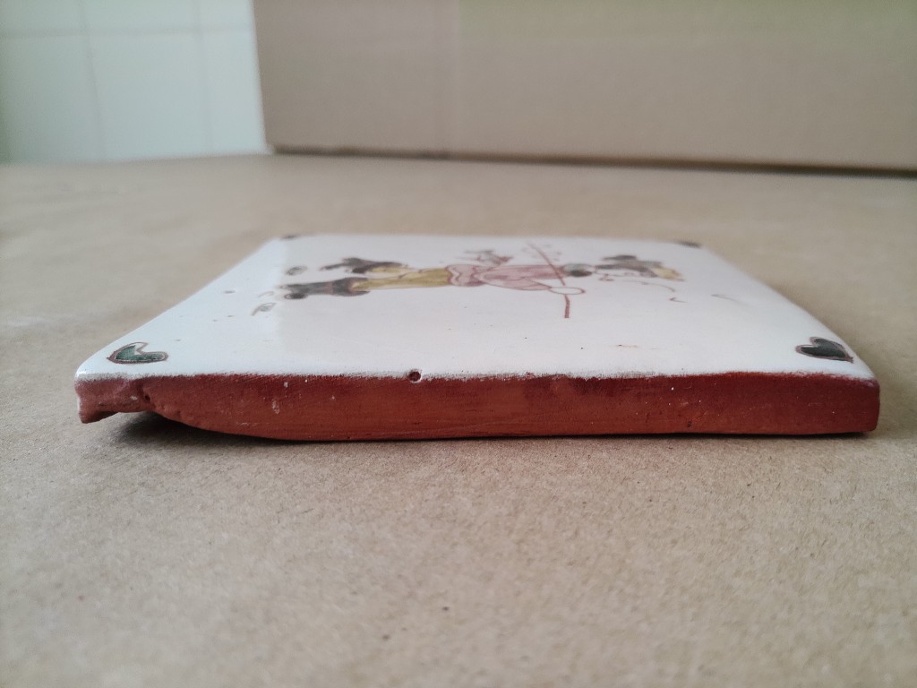 Vintage tegel met Hollandse visser 12x12cm - Afbeelding 5
