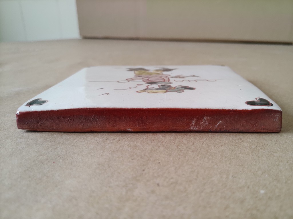 Vintage tegel met Hollandse visser 12x12cm - Afbeelding 6
