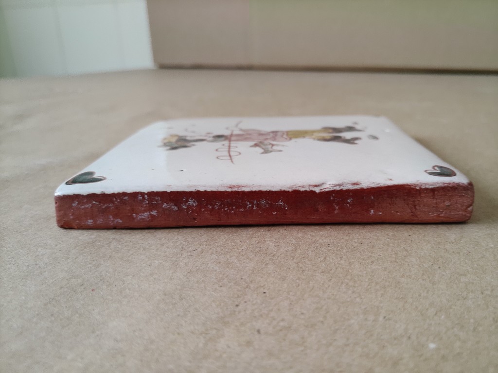 Vintage tegel met Hollandse visser 12x12cm - Afbeelding 7