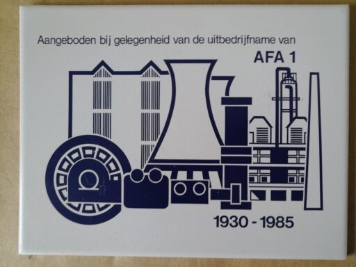 Vintage Sphinx tegel uitbedrijfname AFA 1