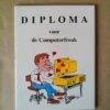 Vintage Sphinx tegel Diploma voor de Computerfreak