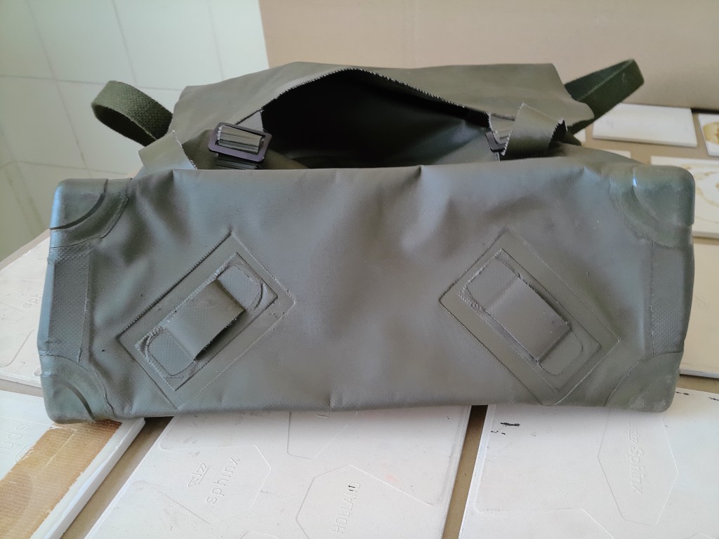 Vintage legertas rubberen schoudertas Landmacht - Afbeelding 8