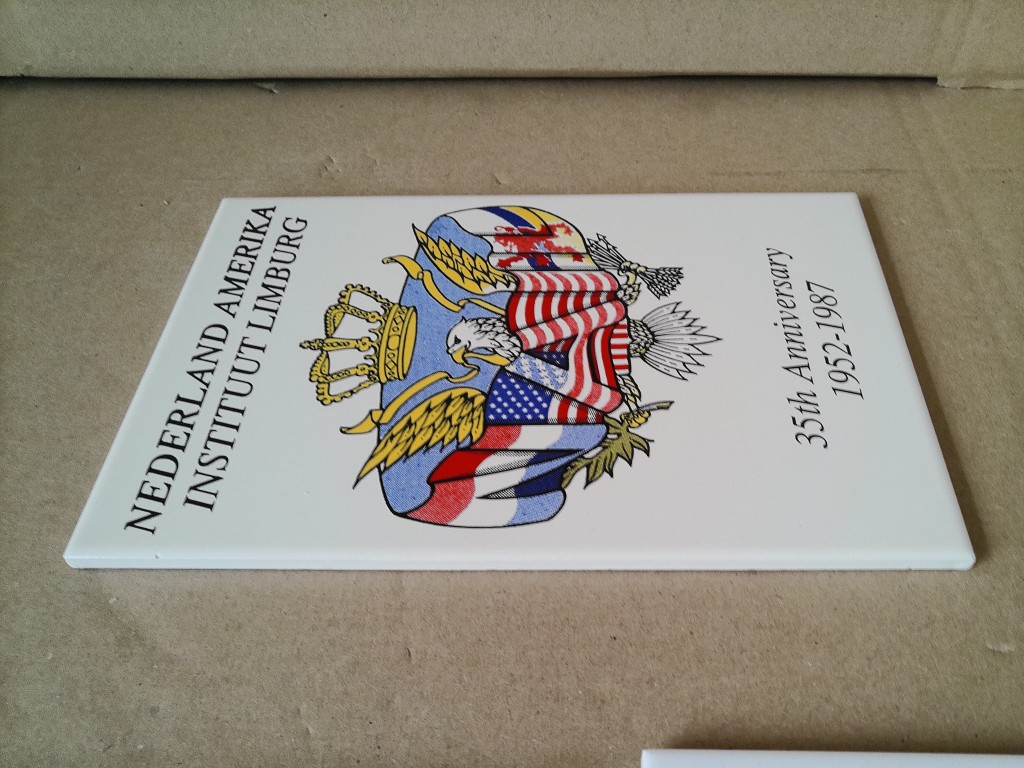 Vintage Sphinx tegel Nederland Amerika Instituut Limburg 35th Anniversary - Afbeelding 4